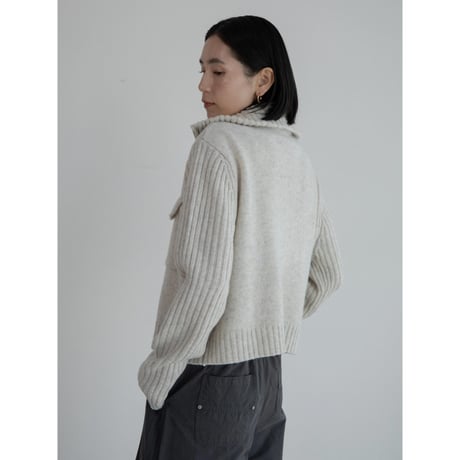《予約販売》melange knit mannish cardigan/2colors_nt2233