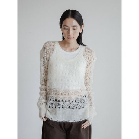 《予約販売》crochet low gauge knit tops/2colors_nt2406