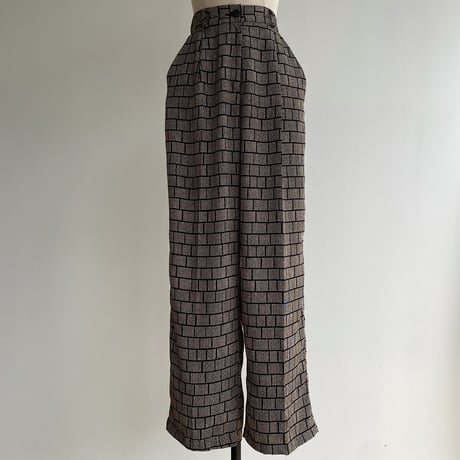 【nokcha original】block pattern pants_np0631