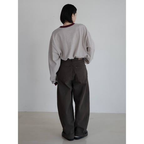 《予約販売》border accent over tee/2colors(unisex)_nt2229