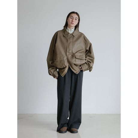 《予約販売》mood leather like jacket/2colors_no0508