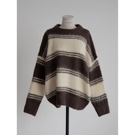 《予約販売》mulch border knit pullover/2colors_nt2195
