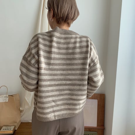 ✳︎予約販売✳︎border short knit_nt0185