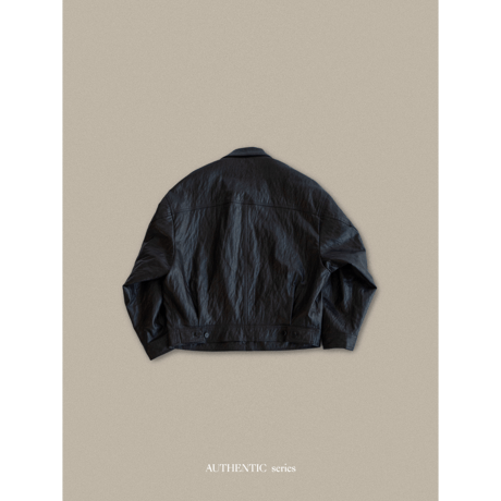 - AUTHENTIC series - old like eco leather jacket/deep brown_an0002