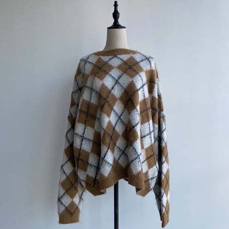 《予約販売》argyle over knit_nt1115