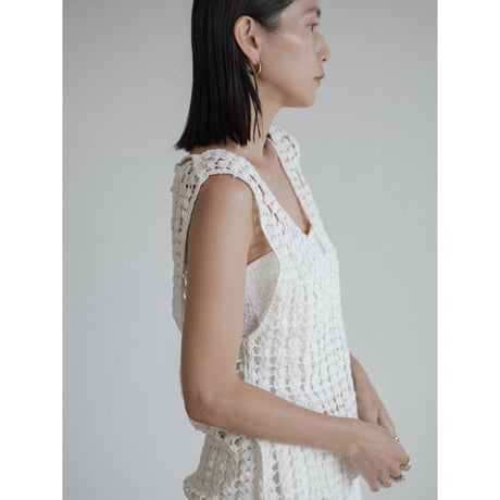 《予約販売》back accent crochet sleeveless_nt2346
