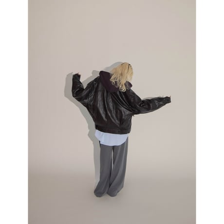 - AUTHENTIC series - old like eco leather jacket/deep brown_an0002