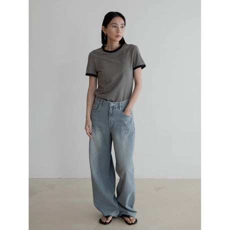 《予約販売》stripe rétro jeans/2colors_nj0136