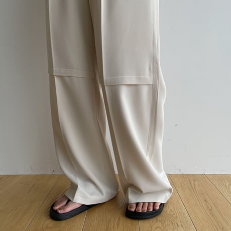 【nokcha original】knee wide pants/2colors_np0826