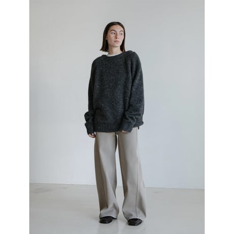 《予約販売》melange over knit hoodie/2colors(unisex)_nt2482