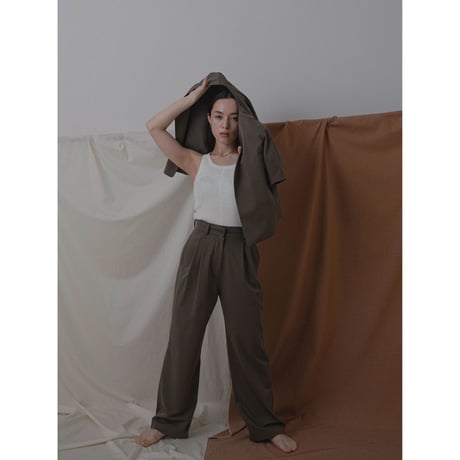 - AUTHENTIC series - material high pants/3colors_an0011