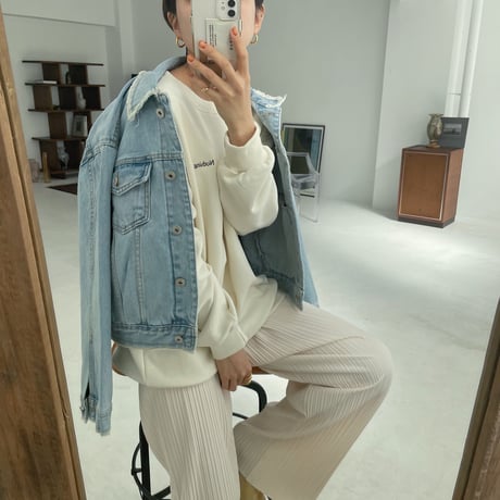 《予約販売》damage denim jacket/2colors_no0144