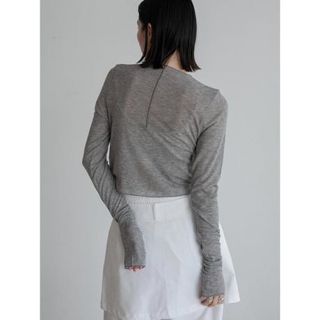 《予約販売》sheer cropped tops/4colors_nt2266