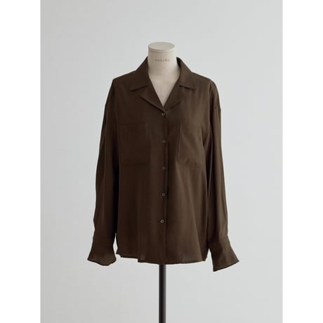 《予約販売》open collar mannish shirt/2colors_nb0365