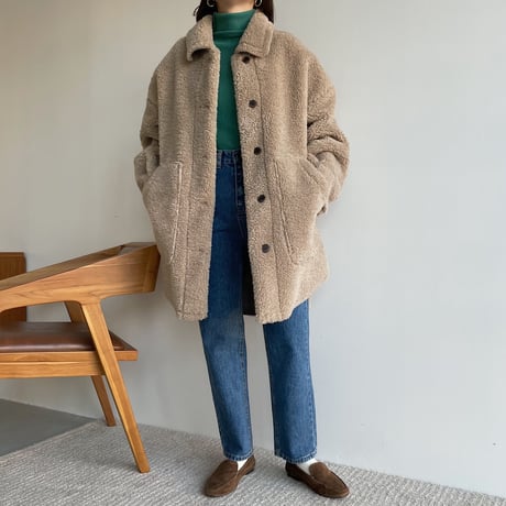 【nokcha original】boa mouton jacket/beige_no0186