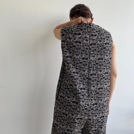 【nokcha original】jacquard all-in-one/black_np0639