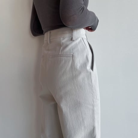 《予約販売》high waist cotton wide pants/2colors_np0951
