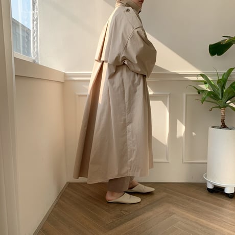 【NOKCHA  original】over trench coat /light beige_no0006