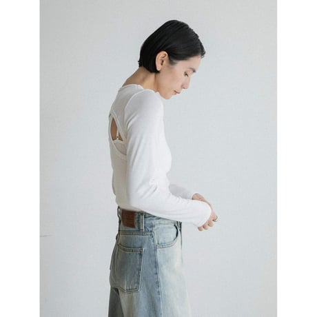 《予約販売》cover stitch back accent tops/3colors_nt2557