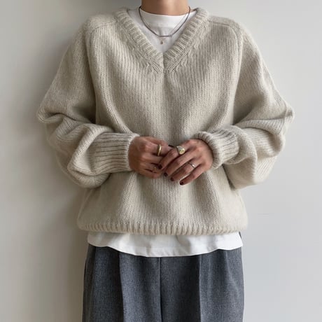 《予約販売》mohair v neck over knit/2colors_nt1855