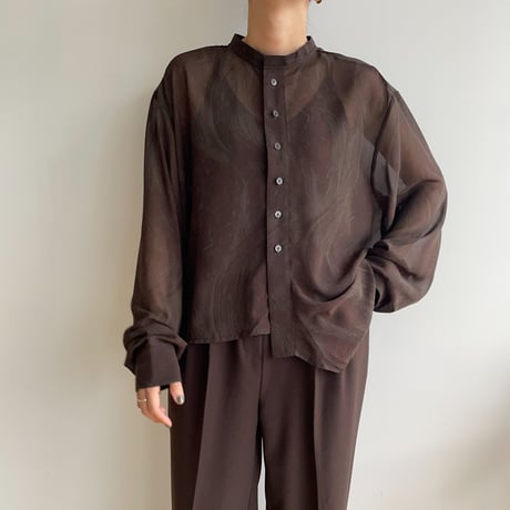《予約販売》sheer marble blouse/2colors_nb0088