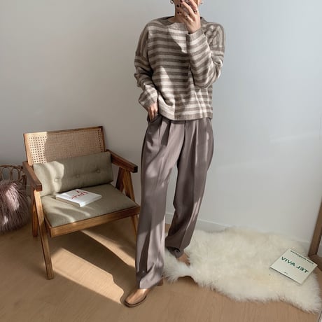 ✳︎予約販売✳︎border short knit_nt0185