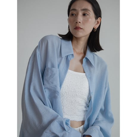 《予約販売》2way over sheer shirt/3colors(unisex)_nb0317