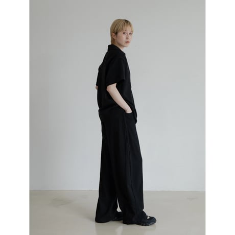 - AUTHENTIC series - vintage like linen shirt/black_an0039