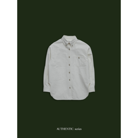 - AUTHENTIC series - button down mannish shirt/ivory_an0022