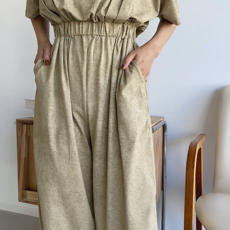 【nokcha original】melange jumpsuit_np0438