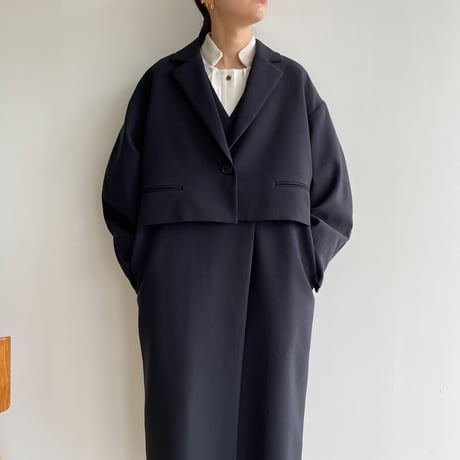 【nokcha original】2set mulch coat/navy_no0231