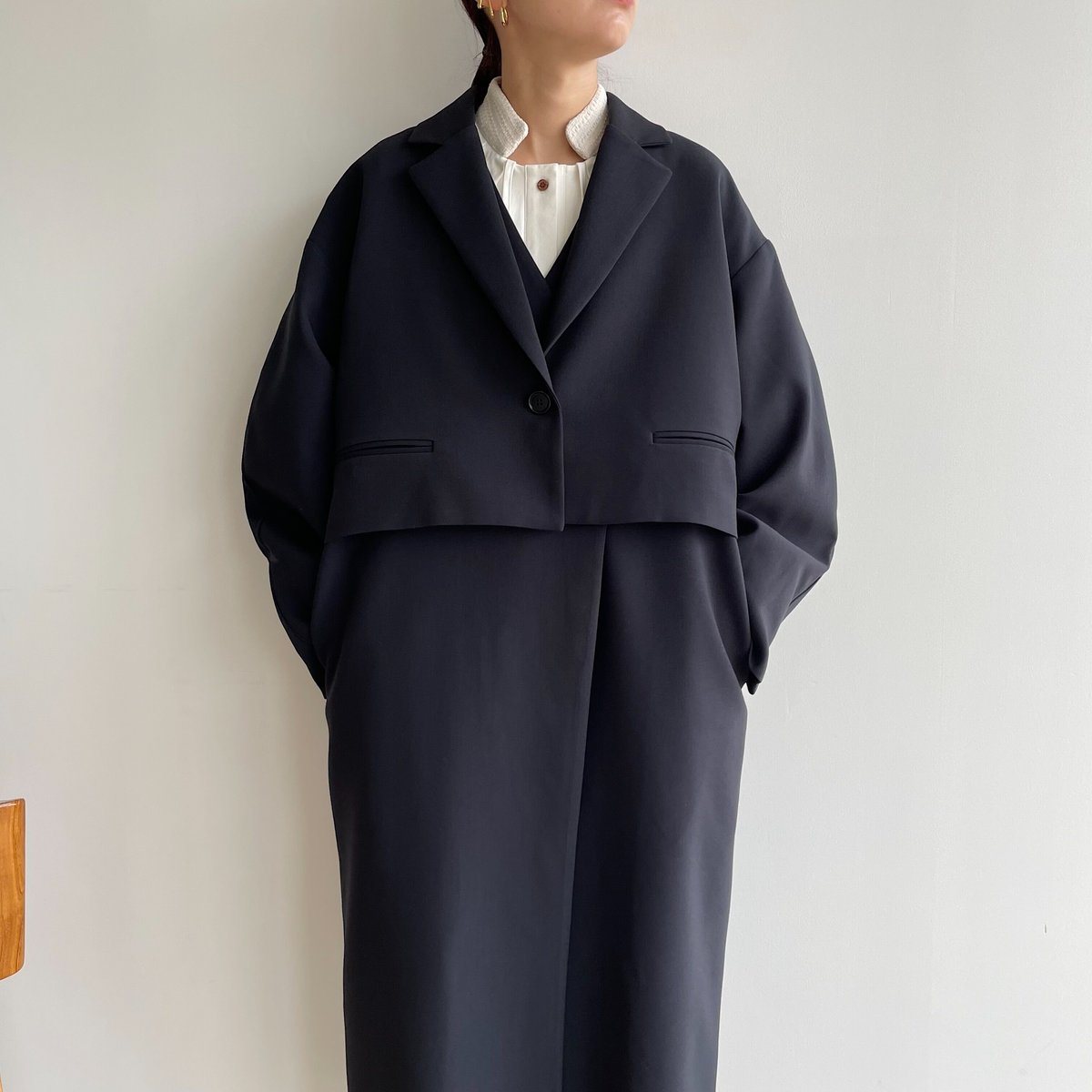 スーツ・フォーマル・ドレス nokcha original 2set mulch coat /navy nokcha original】2set mulch coat/navy_no0231 |