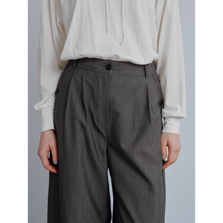 - AUTHENTIC series - accent oval tuck pants_an0055