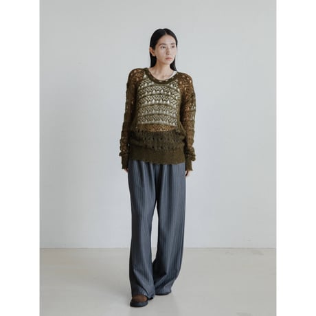 《予約販売》crochet low gauge knit tops/2colors_nt2406