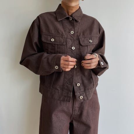 《予約販売》brown denim jacket_no0245