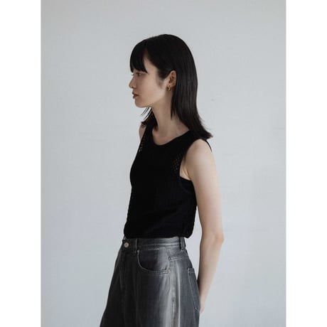 《予約販売》accent mesh tank top/2colors_nt2326