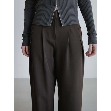 《予約販売》front accent tuck wide pants/2colors_np1203