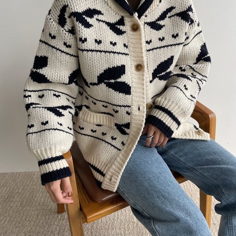 《予約販売》winter knit cardigan/2colors_nt1189