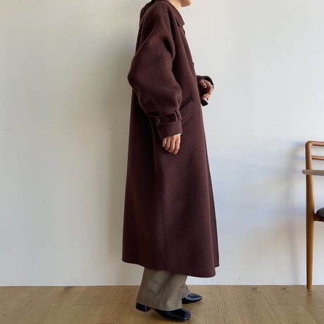 【nokcha original】HANDMADE 2way double coat/deep purple_no0238