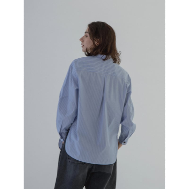 ノクチャ button down mannish stripe shirt