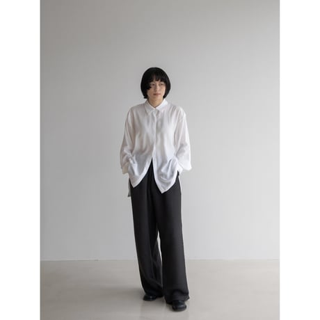 《予約販売》back accent silky shirt/2colors_nb0233