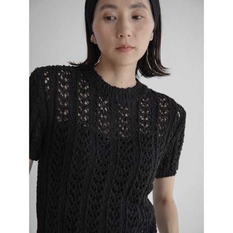 《予約販売》crochet minimal lady knit tops/2colors_nt2311