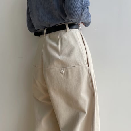 【nokcha original】tuck oval twill pants/ 2colors_np0924