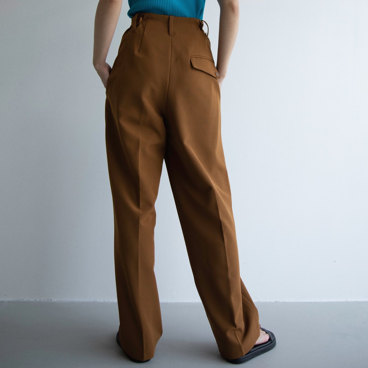 nokcha original】waist pants/camel brown_np0595 