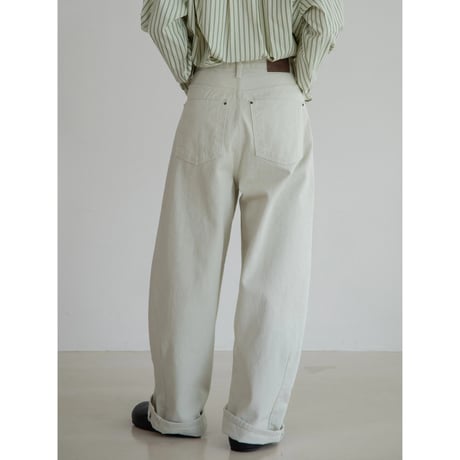 《予約販売》rich mannish oval pants/ ivory_np1073