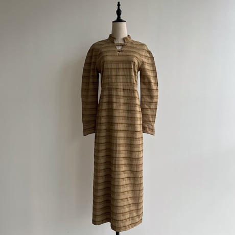 【nokcha original】jacquard lady dress/beige_nd0117