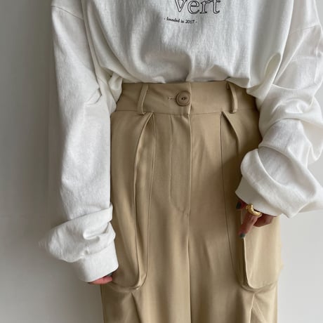 【nokcha original】2way pocket pants/beige_np0665