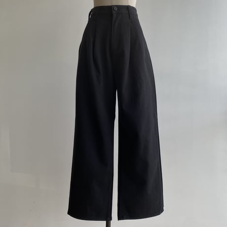 《予約販売》twill tuck wide pants/2colors_np0732