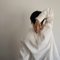 【nokcha original】jacquard round shirt/white_nb0090
