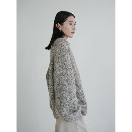 《予約販売》melange button over knit/2colors_nt2453